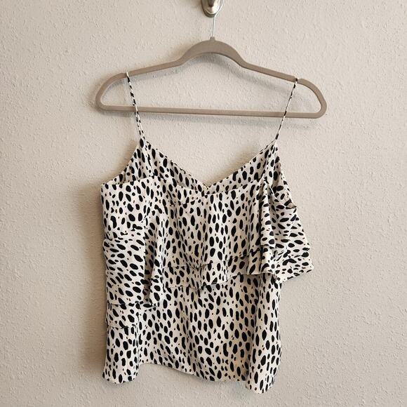 J. Crew Silk Ruffle Cami Size 10 Leopard Print Top - Picture 7 of 11